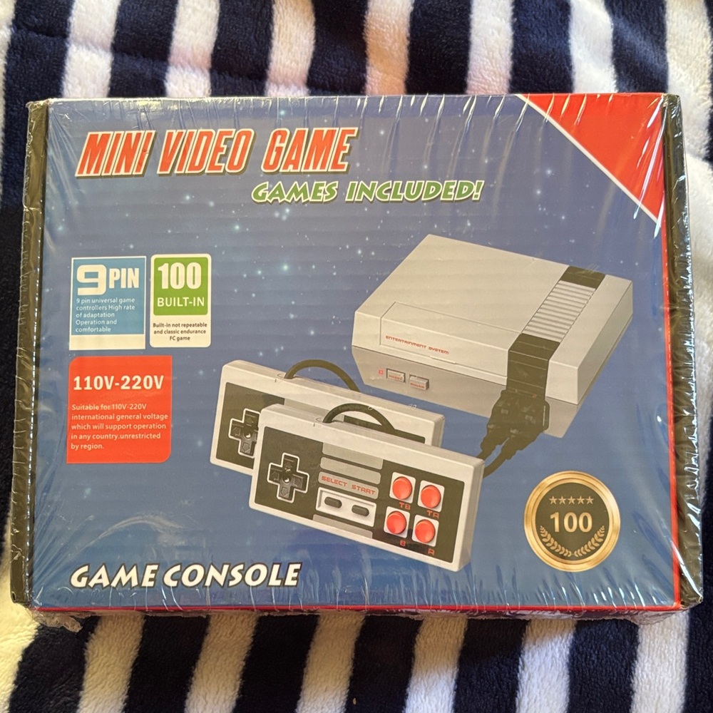 Retro Mini Video Game Console with Controllers - Gray